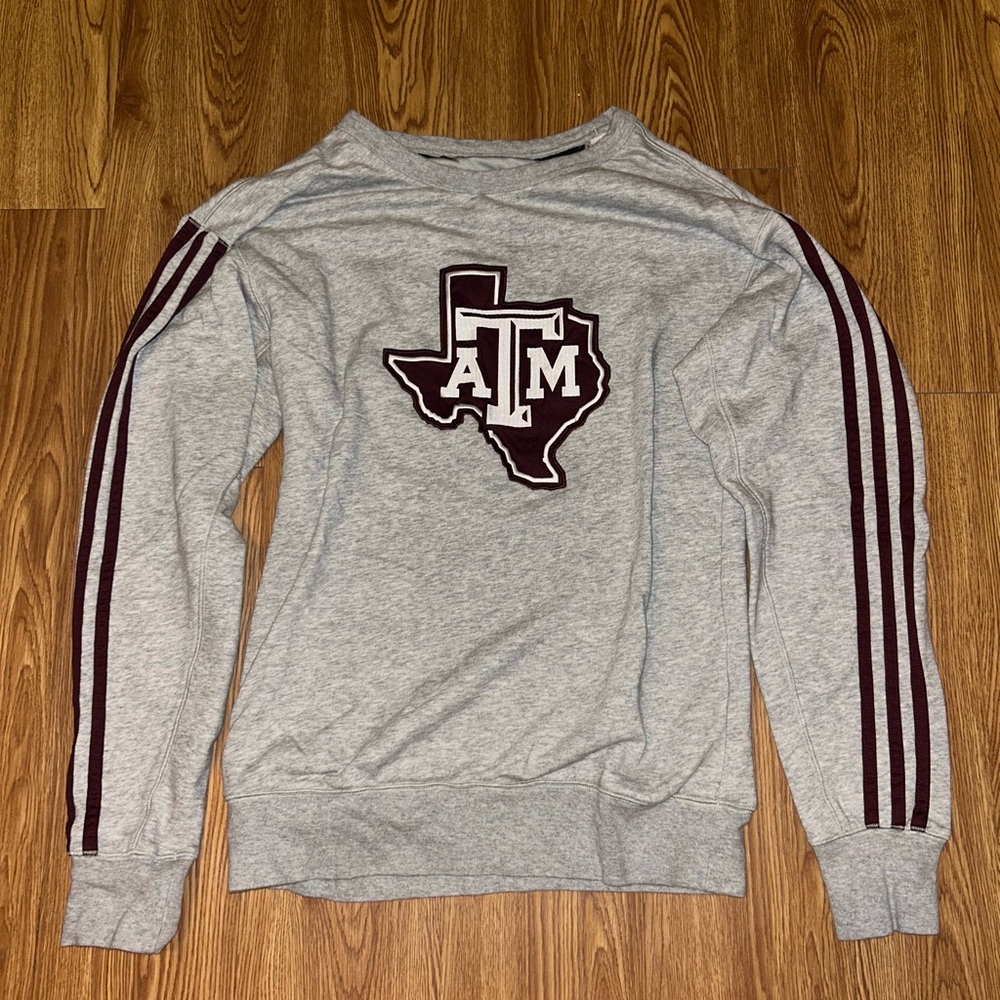 Gray Adidas Texas A&M Sweater